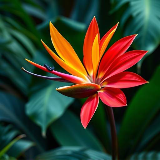 Detalhe de uma flor exótica na Floresta Amazônica.